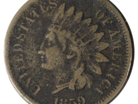 1859 USA Cent F-VF (F-15) Scratched, Cleaned, or Impaired Online now