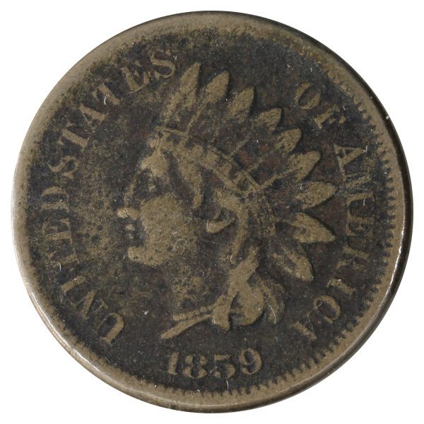 1859 USA Cent F-VF (F-15) Scratched, Cleaned, or Impaired Online now