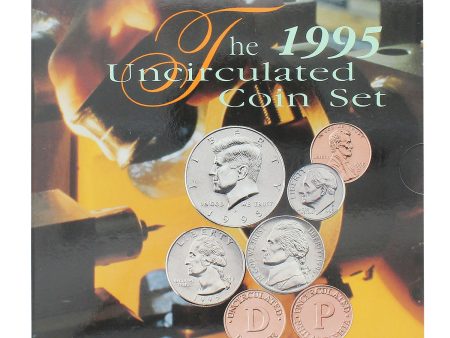 1995 P&D USA Uncirculated Coin Set in Folder (Toning, coins loose) Online Hot Sale