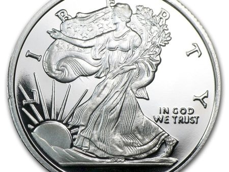 Walking Liberty 1 4oz. .999 Fine Silver Fractional Round (No Tax) Fashion