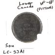 LC-33A1 No Date Lower Canada Un Sou Agriculture & Commerce Bank Token VF-EF (Pitting) Supply