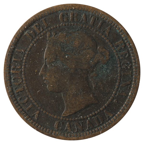 1876H Canada 1-Cent VG-F (VG-10) Scratched, Cleaned or Impaired. Fashion