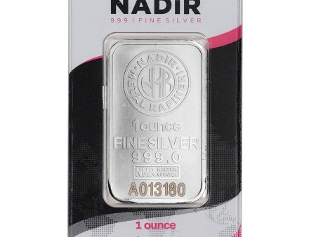 Nadir Metal Rafineri 1oz 999.0 Fine Silver Bars (No Tax) - May be Lightly toned Online Sale