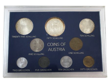 1972 Coins of Austria 9 Coin Set (Impaired) Supply