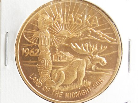 1962 Alaska Land of the Midnight Sun Souvenir Dollar Token For Discount