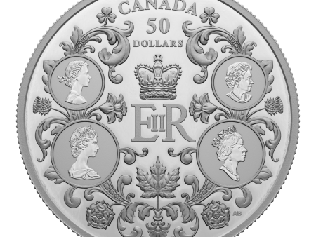 RDC 2022 Canada $50 Queen Elizabeth II s Reign Fine Silver (No Tax) scuffed capsule Cheap