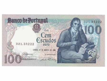 Portugal 1985 100 Escudos Note, Pick #178d, UNC For Cheap