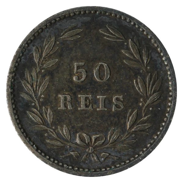 Portugal 1877 50 Reis Extra Fine (EF-40) Hot on Sale