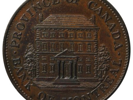 PC-1B3 1844 Province of Canada, Bank of Montreal Half Penny Token Uncirculated (MS-60) For Cheap