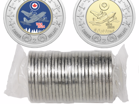 2024 Canada $2 100th Anniversary of the Royal Canadian Air Force Mixed Original Roll of 25pcs Online