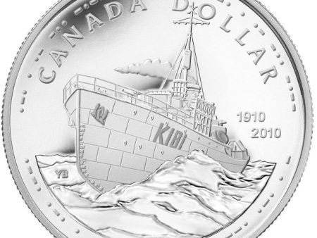 RDC 2010 Canadian Navy Centennial Proof Sterling Silver Dollar (Missing Sleeve) Cheap