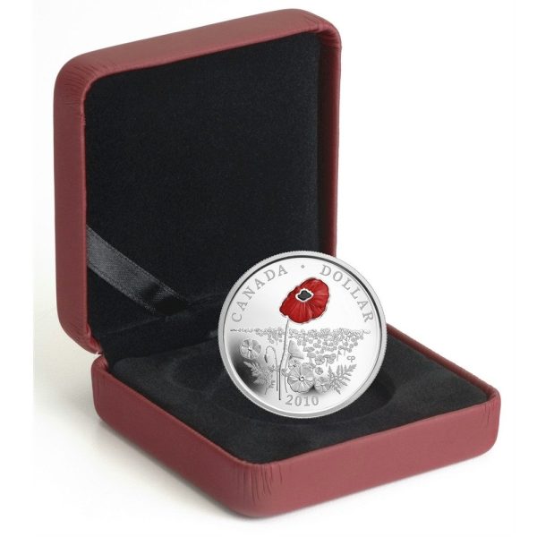 RDC 2010 Canada Limited Edition Proof Sterling Silver Dollar - Poppy (impaired) Fashion