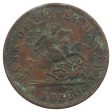 PC-6B5 1852 Upper Canada Penny Bank Token Almost Uncirculated (AU-50) Corrosion Online