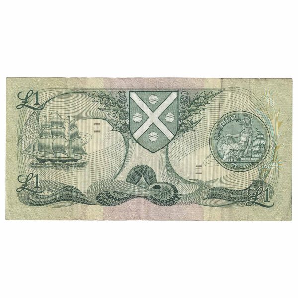 Scotland 1972 Bank of Scotland 1 Pound Note, SC109b, VF-EF Fashion