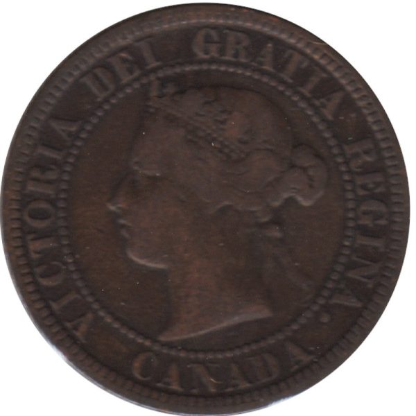 1876H Canada 1-cent VG-F (VG-10) For Discount