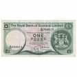 Scotland 1972 Royal Bank of Scotland 1 Pound Note, SC815, VF Fashion