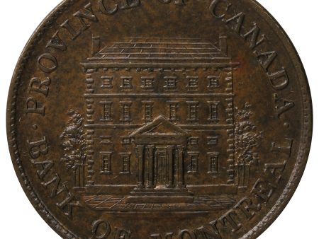 PC-1B6 1844 Province of Canada, Bank of Montreal Half Penny Token AU-UNC (AU-55) $ Fashion