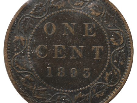 1893 Canada 1-Cent Very Fine (VF-20) Scratched, Cleaned or Impaired. Hot on Sale