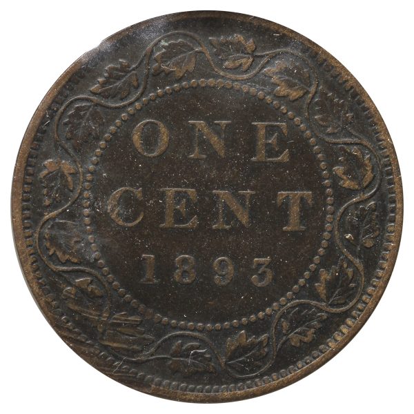 1893 Canada 1-Cent Very Fine (VF-20) Scratched, Cleaned or Impaired. Hot on Sale