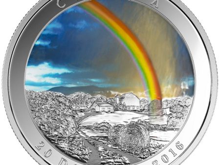 RDC 2016 Canada $20 Radiant Rainbow Fine Silver (No Tax) light toning For Sale