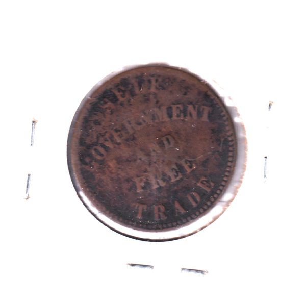 PE-7C4 1857 PEI Self Government & Free Trade Bank Token F-VF (F-15) Impaired Online