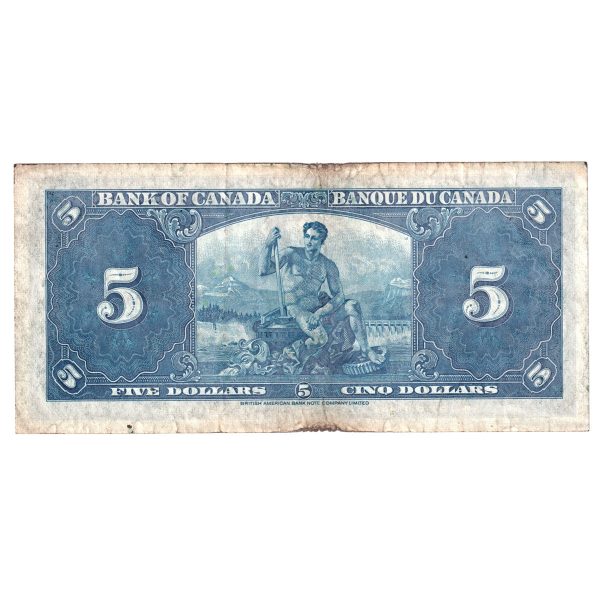 BC-23c 1937 Canada $5, Coyne-Towers, F-VF (Stain, tears, or damaged) Supply