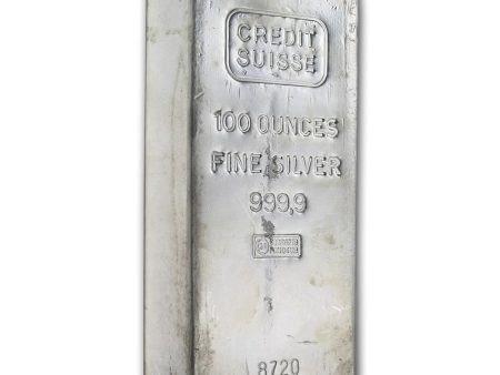 (LPO) Credit Suisse 100oz Silver Bar w COA (No Tax) Issues - No Credit cards Paypal Online Hot Sale