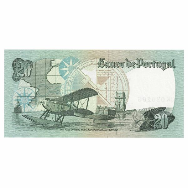 Portugal 1978 20 Escudos Note, Pick #176b, UNC Supply