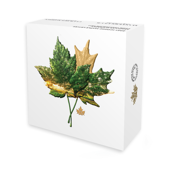 RDC 2021 Canada $20 Iconic Maple Leaves Gold Plated Fine Silver (No Tax) Scuffed Sale