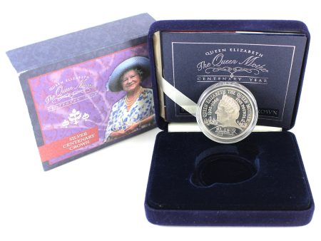 Great Britain 2000 5 Pounds The Queen Mother Centenary Silver Proof in Case (Issues) Supply