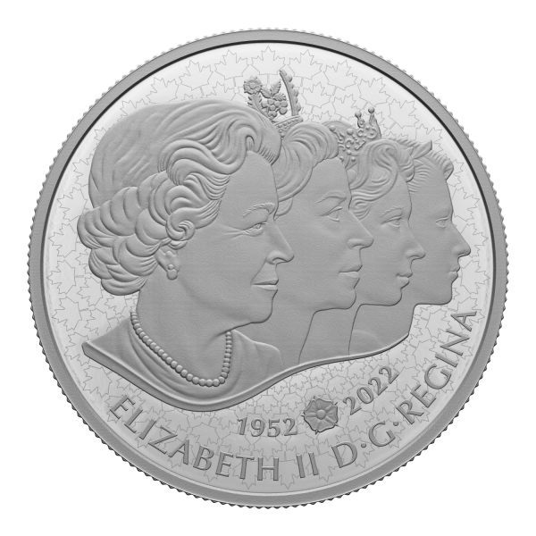 RDC 2022 Canada $50 Queen Elizabeth II s Reign Fine Silver (No Tax) scuffed capsule Cheap