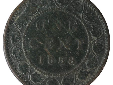 1858 Canada 1-Cent Very Fine (VF-20) Corrosion Online