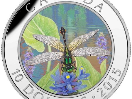 RDC 2015 Canada $10 Dragonfly - Pygmy Snaketail Fine Silver (No Tax) impaired Online Sale