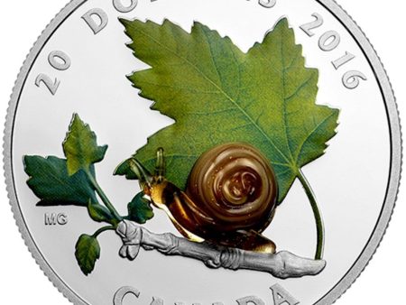 RDC 2016 Canada $20 Little Creatures - Snail With Murano Glass (impaired) Online now