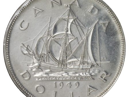 1949 Canada Dollar Uncirculated (MS-60) Scratched, cleaned or impaired Fashion