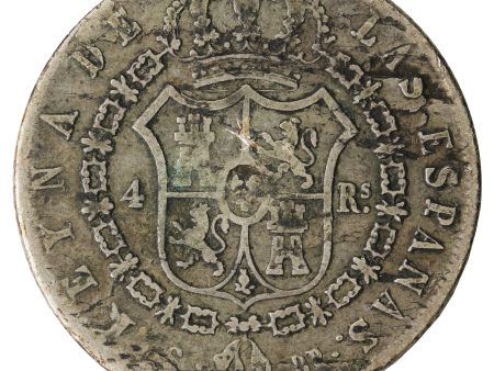 Spain 1837 4 Reales Very Good (VG-8) Online Sale