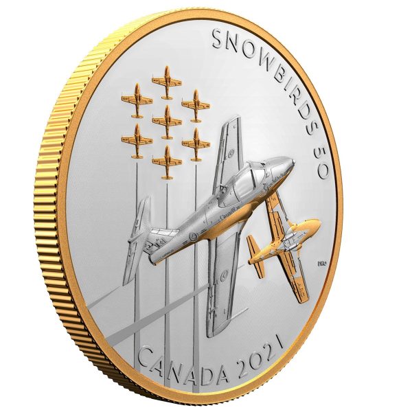 RDC 2021 Canada $50 The Snowbirds: A Canadian Legacy Fine Silver (No Tax) scratched capsule Supply