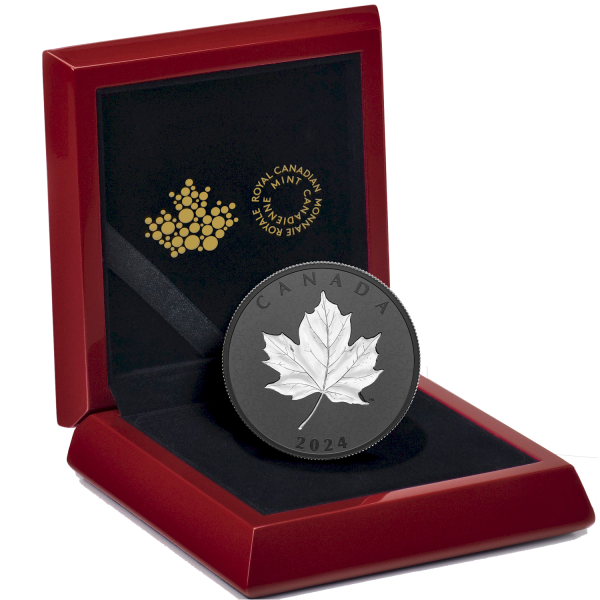 RDC 2024 Canada $50 Maple Leaves in Motion Fine Silver (No Tax) scuffed capsule For Cheap