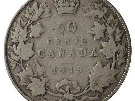 1913 Canada 50-Cents G-VG (G-6) Scratched, Cleaned or Impaired. For Discount