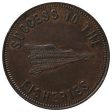 PE-5A (1859) PEI Speed the Plough, Success to the Fisheries Token AU-UNC (AU-55) $ Supply