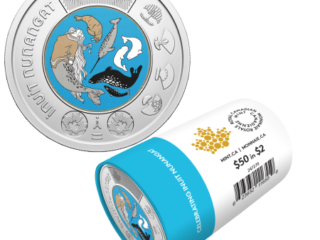 2024 Canada $2 Coloured Celebrating Inuit Nunangat Special Wrapped Roll of 25pcs Discount