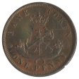 PC-6C1 1854 Upper Canada Penny Bank Token EF-AU (EF-45) Pitting Cheap