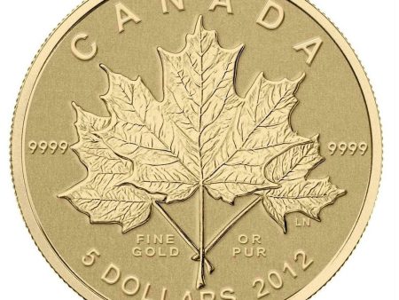 RDC 2012 Canada $5 Maple Leaf Forever 1 10oz. Fine Gold (No Tax) Issues For Cheap