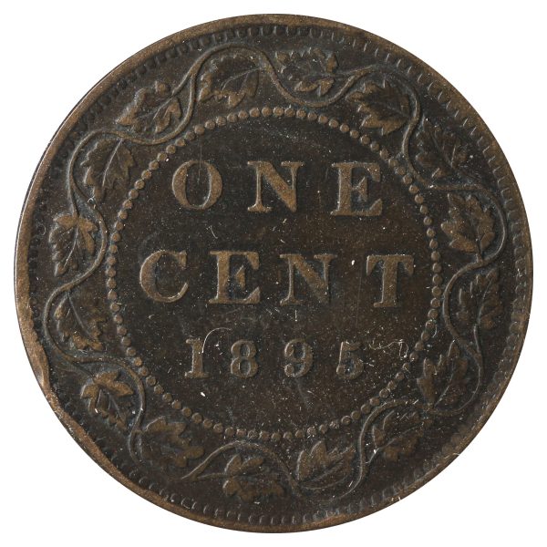 1895 Canada 1-Cent F-VF (F-15)  Scratched, Cleaned or Impaired. Cheap