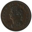 NS-1A3 1823 Nova Scotia George IV Thistle Half Penny Token EF-AU (EF-45) $ Sale