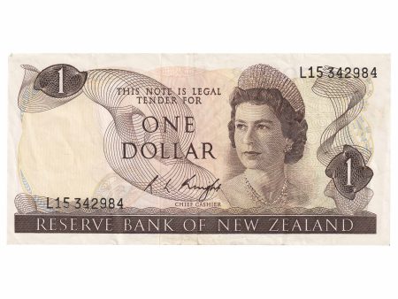 New Zealand 1975-77 1 Dollar Note, Pick #163c, VF-EF For Cheap