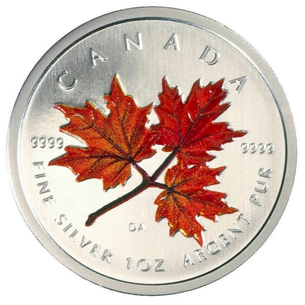 RDC 2001 Canada $5 Red Silver Maple Leaf (COA not issued) No Tax (impaired) For Cheap