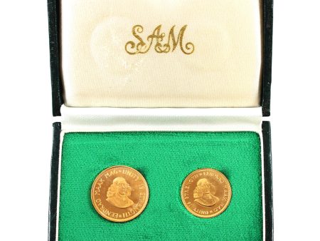 South Africa 1980 2-coin Gold Proof Set in Original Case (Toning, case minor damage) Online now