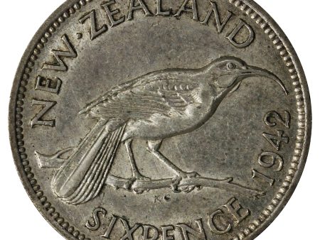 New Zealand 1942 6 Pence EF-AU (EF-45) Online Hot Sale