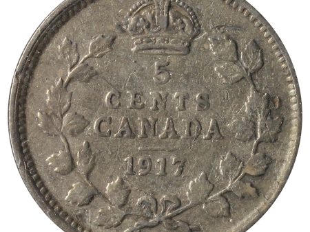 1917 Canada 5-Cents Very Good (VG-8) Scratched, Cleaned or Impaired. Online